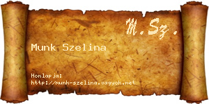 Munk Szelina névjegykártya